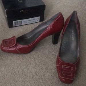 Contesa Red Patent Heels